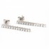 Boucles d'oreilles en or blanc avec diamants Lab. Neuves