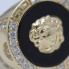 Sello estilo versace de oro 18k con circonitas segunda mano