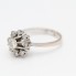 Bague rosette en or blanc 18k avec diamants seconde main