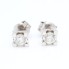 Boucles d'oreilles solitaires en or blanc 18k avec diamants