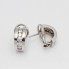 Boucles d'oreilles en or blanc 18k avec diamants seconde main