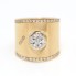 Bague fleur large en or 18k avec diamants seconde main