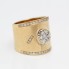 Bague fleur large en or 18k avec diamants seconde main