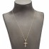 Collier à pendentif CROSS en or et diamants. Neuf