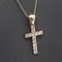 Collier à pendentif CROSS en or et diamants. Neuf