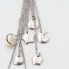 Boucles d'oreilles longues en or blanc 18k et nacre d'occasion