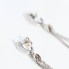 Boucles d'oreilles longues en or blanc 18k et nacre d'occasion