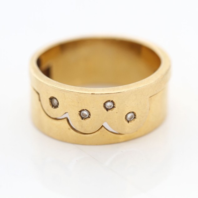 Bague nuage d'occasion en or 18k avec...