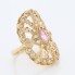 Bague navette en or 18k d'occasion avec zirconias