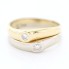 Bague d'occasion en or bicolore 18k avec diamants