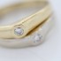 Bague d'occasion en or bicolore 18k avec diamants