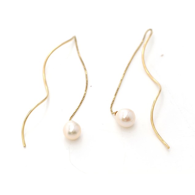 Boucles d'oreilles longues en or 18k...