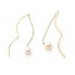 Boucles d'oreilles longues en or 18k avec perles d'occasion