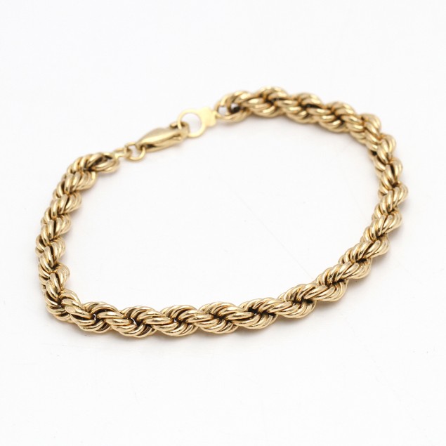 Bracelet cordon semi creux en or 18k...