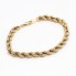 Pulsera semi hueca tipo cordón de oro 18k de segunda mano