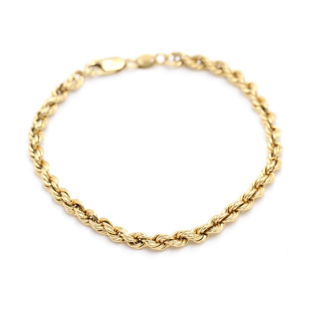 Bracelet cordon semi creux en or 18k...