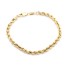 Pulsera tipo cordón semi hueco de oro 18k de segunda mano