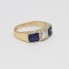 Bague de style vintage en or 18k avec saphirs et diamants