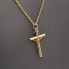 Cordon fin d'occasion avec pendentif croix en or 18k