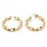 Boucles d'oreilles en or 18k avec motif grec d'occasion