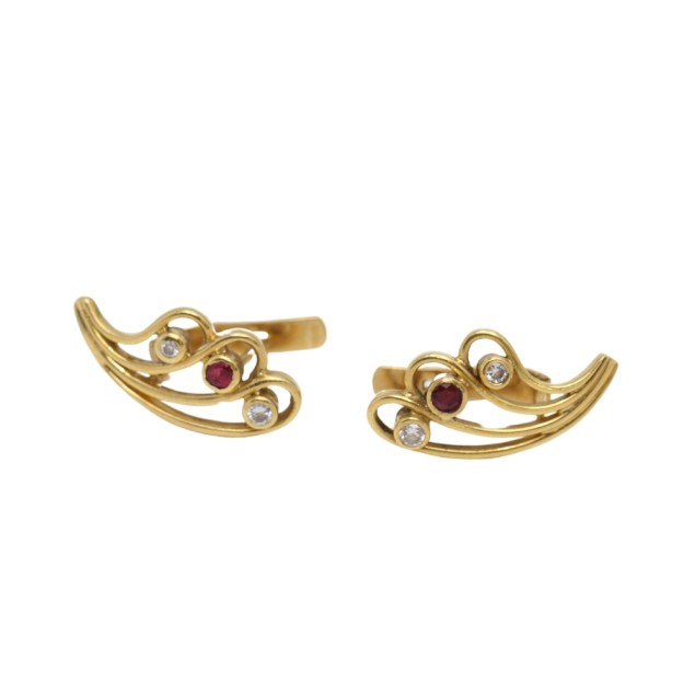 Boucles d'oreilles en or 18k avec...