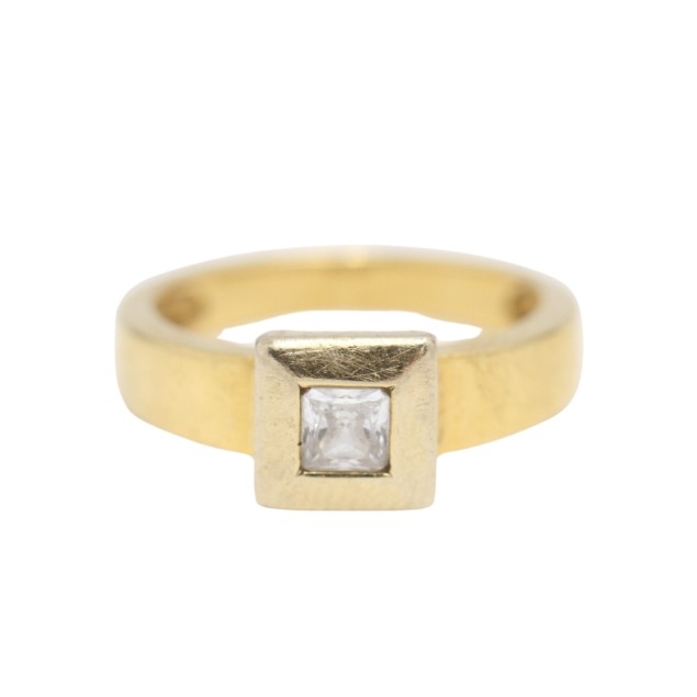 Bague en or 18k avec trotteuse en...