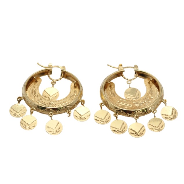 Boucles d'oreilles de type tambourin...