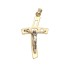 Pendentif croix en or bicolore 18k d'occasion