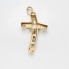 Pendentif croix en or bicolore 18k d'occasion