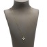 Chaîne en or 18 carats avec pendentif croix avec perles seconde main