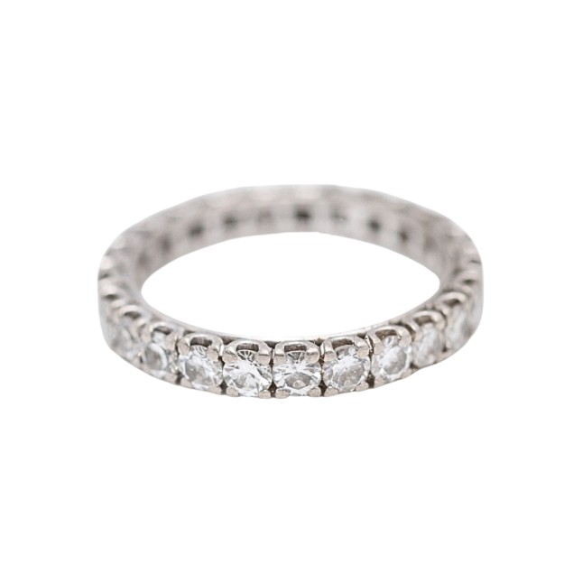 Anneau de mariage en or blanc 18k...