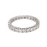 Anneau de mariage en or blanc 18k avec diamants seconde main