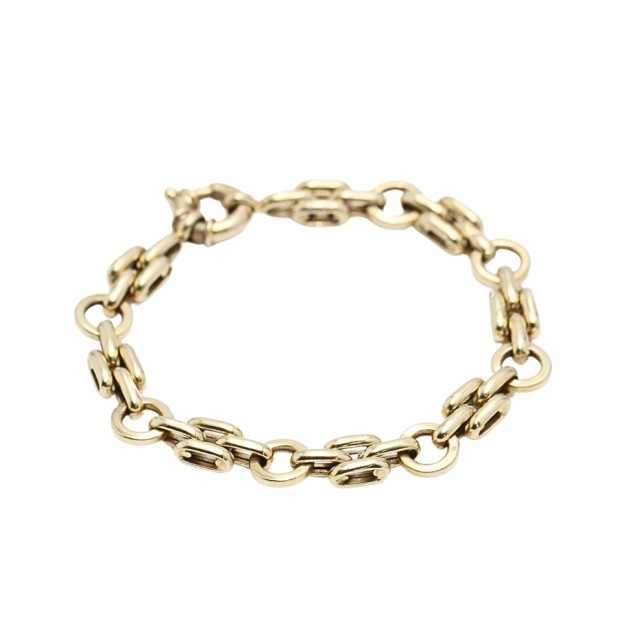 Pulsera alternada de oro 18k de...