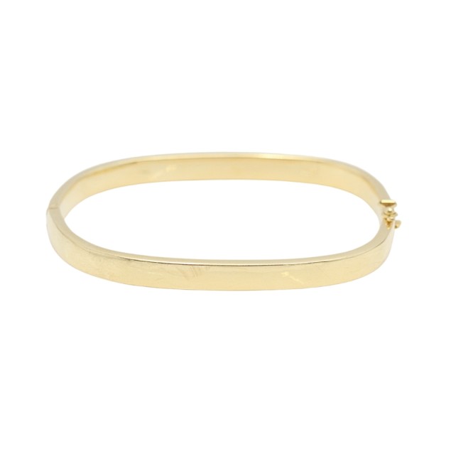 Brazalete cuadrado de oro 18k de...