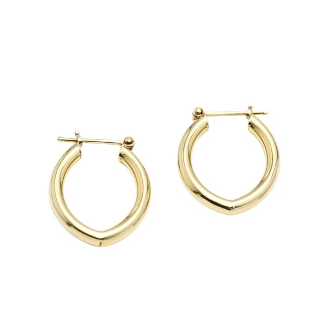 Boucles d'oreilles ovales en or 18k...