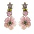 Boucles d'oreilles SPRING en or bicolore et diamants de couleur.