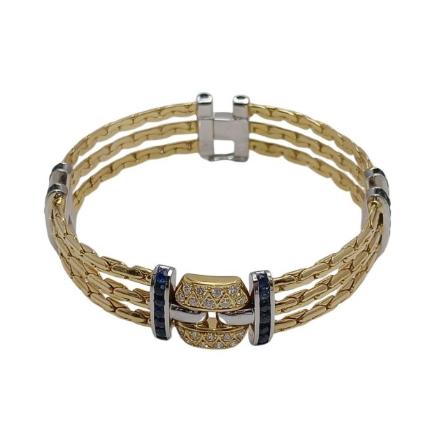 Bracelet semi-rigide en or 18k avec...