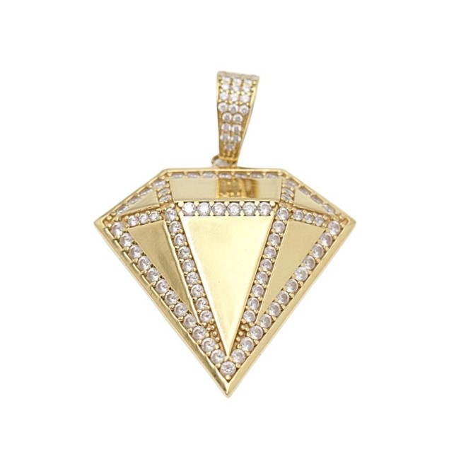 Penjoll diamant d'or 18k amb...