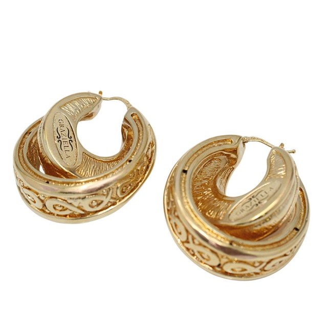 Aros dobles GRAZIELLA de oro 18k de...