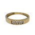 Bague triple en or 18k d'occasion avec zirconias