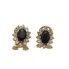 Boucles d'oreilles rosette en or 18 carats, diamants et saphirs 2ème main