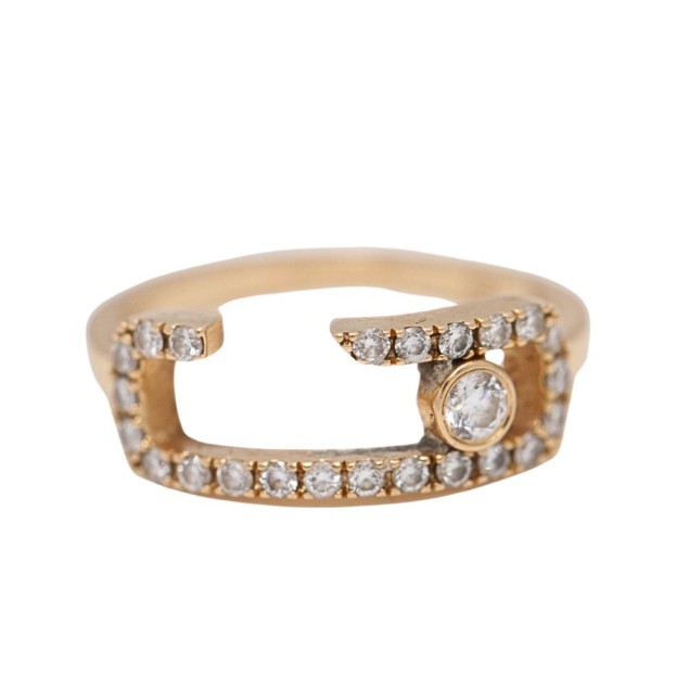 Bague d'occasion en or 18k avec diamants