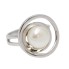 Bague d'occasion en or blanc 18k avec perle