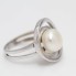 Bague d'occasion en or blanc 18k avec perle