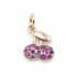 Pendentif DODO CHERRY en or rose et rubis