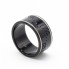 Bague GUCCI ICON pour homme en or blanc et céramique noire