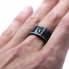 Bague GUCCI ICON pour homme en or blanc et céramique noire