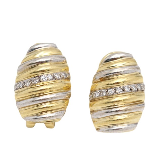 Boucles d'oreilles en or bicolore 18k...