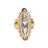 Bague marquise en or 18k d'occasion avec zirconias