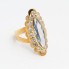 Bague marquise en or 18k d'occasion avec zirconias